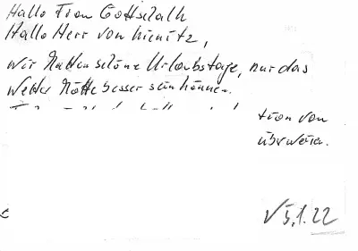 Gästebucheintrag eines Kindes Gästebucheintrag eines Kindes